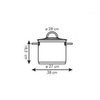 TESCOMA Hrniec VISION s pokrievkou ø28 cm, 11.0 l , 28 cm