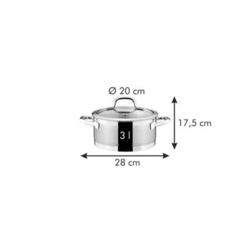 TESCOMA Kastról PRESIDENT s pokrievkou ø 20 cm, 3.0 l, 20 cm