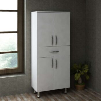 Elegantná kúpeľňová skrinka TEXAS 4DVytvorte si v kúpeľni štýlový a praktický úložný priestor s kúpeľňovou skrinkou TEXAS 4D. Táto vysoká skrinka je ideálnym riešením pre všetky vaše kúpeľňové potreby.Vlastnosti produktu:Typ tovaru: Kúpeľňová skrinkaVhodné do miestnosti: KúpeľňaMateriál: LTDRozmer: 59.4 x 140 x 31.5 cmFarba: BielaVybavenie: 1 zásuvka a dvierkaVzhľad: VysokáPočet dvierok: 4Hrúbka materiálu: 18 mmDodatočné informácie: Dodávame v demonteSkrinka TEXAS 4D je vyrobená z kvalitného LTD materiálu s hrúbkou 18 mm, ktorý zaisťuje pevnosť a dlhú životnosť. S rozmermi 59.4 x 140 x 31.5 cm ponúka dostatok úložného priestoru pre vaše potreby, a to vďaka jednej praktickej zásuvke a dvierkam, ktorá chráni vaše veci pred vlhkosťou a prachom.Biele prevedenie tejto skrinky dodá vašej kúpeľni moderný a čistý vzhľad, zatiaľ čo jej vysoký dizajn šetrí miesto a umožňuje efektívne využitie priestoru. Skrinka je dodávaná v demontovanom stave, čo uľahčuje jej prepravu a zostavenie.Užite si elegantné a funkčné riešenie pre vašu kúpeľňu s kúpeľňovou skrinkou TEXAS 4D!