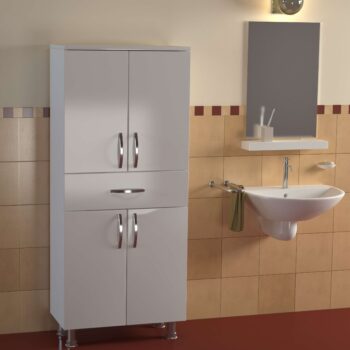 Elegantná kúpeľňová skrinka TEXAS 4DVytvorte si v kúpeľni štýlový a praktický úložný priestor s kúpeľňovou skrinkou TEXAS 4D. Táto vysoká skrinka je ideálnym riešením pre všetky vaše kúpeľňové potreby.Vlastnosti produktu:Typ tovaru: Kúpeľňová skrinkaVhodné do miestnosti: KúpeľňaMateriál: LTDRozmer: 59.4 x 140 x 31.5 cmFarba: BielaVybavenie: 1 zásuvka a dvierkaVzhľad: VysokáPočet dvierok: 4Hrúbka materiálu: 18 mmDodatočné informácie: Dodávame v demonteSkrinka TEXAS 4D je vyrobená z kvalitného LTD materiálu s hrúbkou 18 mm, ktorý zaisťuje pevnosť a dlhú životnosť. S rozmermi 59.4 x 140 x 31.5 cm ponúka dostatok úložného priestoru pre vaše potreby, a to vďaka jednej praktickej zásuvke a dvierkam, ktorá chráni vaše veci pred vlhkosťou a prachom.Biele prevedenie tejto skrinky dodá vašej kúpeľni moderný a čistý vzhľad, zatiaľ čo jej vysoký dizajn šetrí miesto a umožňuje efektívne využitie priestoru. Skrinka je dodávaná v demontovanom stave, čo uľahčuje jej prepravu a zostavenie.Užite si elegantné a funkčné riešenie pre vašu kúpeľňu s kúpeľňovou skrinkou TEXAS 4D!
