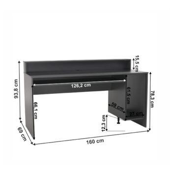 Herný stôl Tezro New v elegantnom grafitovom prevedení je ideálnym riešením pre všetkých nadšencov moderného dizajnu a funkčnosti. Tento stôl, vyrobený z kvalitného aglomerovaného materiálu s laminovanou DTD povrchovou úpravou, ponúka nielen štýlový vzhľad, ale aj odolnosť…