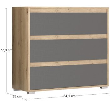 Zanechajte dobrý dojem už pri vstupe návštevy do Vašej domácnosti. Zásuvková komoda THEBES CH-3DRWS ponúka dostatok úložného priestoru v podobe troch zásuviek, na odloženie šálov, šatiek, kabelky či kľúčov, jednoducho čohokoľvek, čo si pri odchode do práce potrebujete vziať so sebou. Vyrobená je…