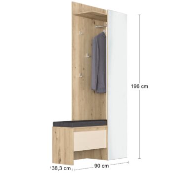 Predsieň je kľúčom k Vašej domácnosti, má byť nie len krásna, ale hlavne funkčná a praktická. Jedným zo základných, praktických prvkov vybavenia sa môže stať vešiakový panel s lavicou a zrkadlom THEBES HW. Nie len, že si oblečenie jednoducho zavesíte a zvesíte z háčika, môžete svoj zovňajšok…