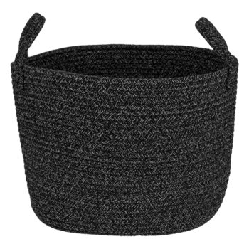Pletený kôš Tiagon 30x26 cm v elegantnej čiernej farbe je ideálnym doplnkom pre váš interiér. Tento moderný kôš od značky KONDELA kombinuje praktickosť s estetickým vzhľadom, čo ho robí vhodným pre rôzne priestory vo vašej domácnosti.