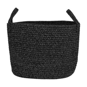 Pletený kôš Tiagon 30x26 cm v elegantnej čiernej farbe je ideálnym doplnkom pre váš interiér. Tento moderný kôš od značky KONDELA kombinuje praktickosť s estetickým vzhľadom, čo ho robí vhodným pre rôzne priestory vo vašej domácnosti.