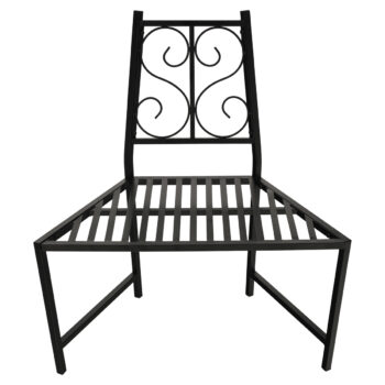 KONDELA Tolisa záhradná lavička okolo stromu čierna – Obrázok 8