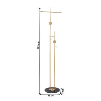 KONDELA Tonir Typ 2 vešiak zlatá – Obrázok 11