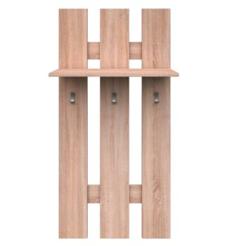 Vešiakový panel Topty Typ 40 60 v elegantnom prevedení dub sonoma je ideálnym riešením pre vašu predsieň. Tento moderný a praktický kus nábytku od značky KONDELA ponúka nielen funkčnosť, ale aj štýlový vzhľad, ktorý sa hodí do každého interiéru.