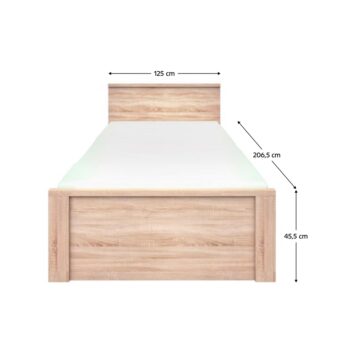 Jednolôžkový posteľový rám Topty Typ 43 120 v elegantnom prevedení dub sonoma je ideálnym riešením pre moderné interiéry. Je navrhnutý tak, aby poskytovala maximálne pohodlie a štýl pre jednu osobu. S rozmermi plochy na spanie 120 x 200 cm ponúka dostatok priestoru na…