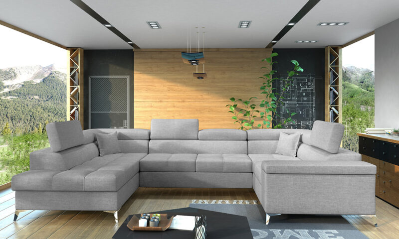 NABBI Torres U P rohová sedačka u s rozkladom a úložným priestorom svetlosivá (Sawana 21) Priestranná rohová sedačka v tvare U TORRES v pravom prevedení Vám poskytne dostatok miesta pre oddych po príchode domov z práce alebo na relax pri pozeraní obľúbeného TV programu či čítaní knihy. Táto luxusná sedačka sa vyznačuje extra mäkkosťou a pružnosťou, ktorú zaručuje použitá vysoko kvalitná…