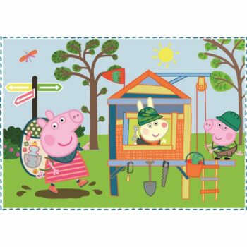 TREFL Prasátko Peppa: Vzpomínky na prázdniny 12,15,20 24 dielov puzzle