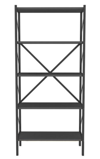 TRIER je regál do obývačky - knižnica, ktorý vás uchváti nie len svojou praktickosťou, ale tiež výhodnou cenou. Je vhodný na odloženie kníh, rôznych dekorácií a podobne.Dosky regálu sú vyrobené z 18 mm drevotrieskovej dosky. Konštrukcia je vyrobená z kovu v čiernom prevedení. Rozmery:Šírka: 66 cmHĺbka: 34 cmVýška: 160 cmŠírka police: 66 cmHĺbka police: 30 cmRozostup políc: 33,5 cmDodávame v demontovanom stave.   