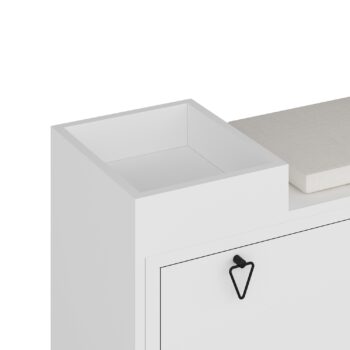 Botník TRIPOLIS - Štýlové a praktické riešenie pre vašu predsieňBotník TRIPOLIS je ideálnou voľbou pre každú modernú predsieň. Spája elegantný design s praktickými funkciami, vďaka ktorým sa stane nepostrádateľnou súčasťou vášho domova. Jeho kompaktné rozmery 49.8 x 90 x 35 cm zaisťujú, že sa zmestí aj do menších priestorov, pričom poskytuje dostatok úložného miesta pre vašu obuv.Botník TRIPOLIS je vyrobený z kombinácie kvalitného LTD materiálu a látky, čo zaisťuje nielen pevnosť, ale aj pohodlie vďaka vankúšiku na sedenie. Sedák nie je namontovaný na nábytku. Elegantné kovové úchytky a výklopné priehradky prispievajú k jeho modernému vzhľadu a funkčnosti. Dodávame ho v demonte s plastovými nožičkami pre jednoduchú manipuláciu a montáž.Hlavné vlastnosti botníku TRIPOLIS:Typ tovaru: BotníkVhodné do miestnosti: PredsieňMateriál: LTD a látkaRozmer: 49.8 x 90 x 35 cmFarba: BielaVybavenie: Výklopné priehradky s vankúšikomPočet dvierok: 1Úchytky: KovHrúbka materiálu: 18 mmDodatočné informácie: Dodávame v demonte, plastové nožičkyVyberte si botník TRIPOLIS a získajte nielen praktické úložné riešenie, ale aj štýlový doplnok pre vašu predsieň. Objednajte ešte dnes a udržujte svoju obuv vždy v poriadku a na dosah ruky!