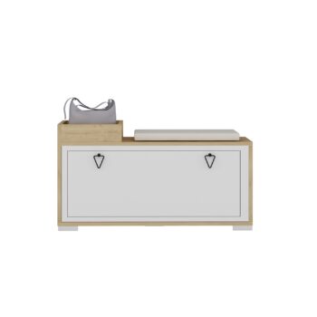 Botník TRIPOLIS - Štýlové a praktické riešenie pre vašu predsieňBotník TRIPOLIS je ideálnou voľbou pre každú modernú predsieň. Spája elegantný design s praktickými funkciami, vďaka ktorým sa stane nepostrádateľnou súčasťou vášho domova. Jeho kompaktné rozmery 49.8 x 90 x 35 cm zaisťujú, že sa zmestí aj do menších priestorov, pričom poskytuje dostatok úložného miesta pre vašu obuv.Botník TRIPOLIS je vyrobený z kombinácie kvalitného LTD materiálu a látky, čo zaisťuje nielen pevnosť, ale aj pohodlie vďaka vankúšiku na sedenie. Sedák nie je namontovaný na nábytku. Elegantné kovové úchytky a výklopné priehradky prispievajú k jeho modernému vzhľadu a funkčnosti. Dodávame ho v demonte s plastovými nožičkami pre jednoduchú manipuláciu a montáž.Hlavné vlastnosti botníku TRIPOLIS:Typ tovaru: BotníkVhodné do miestnosti: PredsieňMateriál: LTD a látkaRozmer: 49.8 x 90 x 35 cmFarba: Dub + bielaVybavenie: Výklopné priehradky s vankúšikomPočet dvierok: 1Úchytky: KovHrúbka materiálu: 18 mmDodatočné informácie: Dodávame v demonte, plastové nožičkyVyberte si botník TRIPOLIS a získajte nielen praktické úložné riešenie, ale aj štýlový doplnok pre vašu predsieň. Objednajte ešte dnes a udržujte svoju obuv vždy v poriadku a na dosah ruky!