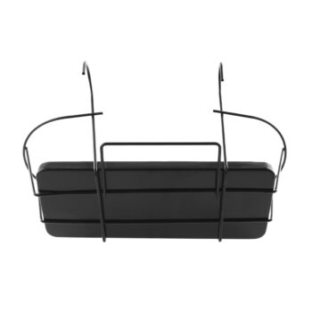 TUOM TYP 2: Závesný držiak na kvetináč Tuom Typ 2 - čierna; materiál: kov; rozmery (ŠxHxV): 48,5x26,5x21,5 cm.