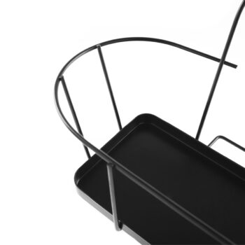 TUOM TYP 2: Závesný držiak na kvetináč Tuom Typ 2 - čierna; materiál: kov; rozmery (ŠxHxV): 48,5x26,5x21,5 cm.