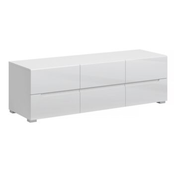 TV stolík JOLK 6S/140 je elegantným stolíkom vyrobeným v jednoduchom modernom štýle. Zaručene nezostane nevyužitý, budete si ho pochvaľovať. Jeho biele farebné prevedenie je nadčasové a nikdy neomrzí. Predné fronty sú navyše obohatené o biely extra vysoký lesk HG. Rozmery stolíka sú (ŠxHxV):…