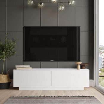 FANNY 1 - Dokonalosť v každom detaile Vstúpte do sveta elegancie a pohodlia s FANNY 1, televíznym stolom, ktorý kombinuje dizajnovú krásu s praktickosťou. Jeho čisté línie a moderný vzhľad dodajú vašej miestnosti nádych luxusu.  Typ tovaru: Stolík TV Miestnosť: Vhodný pre obývaciu izbu, kanceláriu a pracovňu Materiál: LTD s hrúbkou 18 mm Rozmer: 140 x 35,5 x 38,2 cm Farba: Biela mat Vybavenie: 2 plné dvierka (skrinka) < li>Štýl: Moderné a dizajnové prevedenie Tvar: Obdĺžnikový a rovný Počet dverí: 2 dverové  Biely stolík FANNY 1 prináša svetlosť a sviežosť do vášho interiéru. Jeho minimalistický dizajn a kvalitné prevedenie z LTD z neho robia nielen funkčný, ale aj vizuálne pútavý kus nábytku. Dvierka skrinky ponúkajú dostatok úložného priestoru, takže všetko, čo potrebujete, máte vždy po ruke.