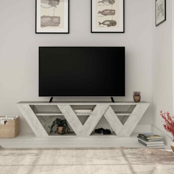 TV stolík GRIM v antickej bielej farbe Predstavujeme vám GRIM - TV stolík, ktorý prináša kúzlo antickej bielej farby priamo do vašej obývačky. Tento nádherný kus nábytku v sebe kombinuje estetickú krásu s praktickosťou.  Typ tovaru: TV stolík Materiál: Kvalitný melamín, VT laminát a ďalšie odolné materiály Rozmer: 40 x 158 x 30 cm Farba: Elegantná antická biela  Vybavenie: Odkladacie police pre jednoduchú organizáciu vašich zariadení a doplnkov Tvar: Obdĺžnikový dizajn s rovnými hranami Hrúbka materiálu: Impozantných 18mm, ktoré zaručujú dlhú životnosť  TV stolík GRIM sa stane nepostrádateľným centrom vašej obývačky a dodá mu nezameniteľný charakter.