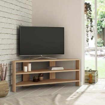 Zoznámte sa s VICIUS, exkluzívnym TV stolom, ktorý prináša zmysel pre štýl a funkcionalitu do vašej obývačky! Tento výnimočný nábytok je ideálny pre tých, ktorí si cení estetiku a usporiadanie a chcú mať svoj televízor a príslušenstvo elegantne usporiadané. Charakteristika produktu:  Typ tovaru:  TV stolík Materiál: Kvalitný melamín a VT laminát Rozmer: 45 x 110 x 36 cm< /li> Farba: Elegantný dub Vybavenie: Funkčné odkladacie police Tvar: Priestorovo úsporný rohový Počet dverí, dvierok: Otvorený dizajn bez dverí Hrúbka materiálu: Solídne 18mm  VICIUS TV stolík nie je iba pohľadovo atraktívny, ale tiež ponúka organizačné riešenie, vďaka ktorému bude váš relaxačný čas ešte príjemnejší. Jeho elegantný dizajn vo farbe duba obohatí každý interiér a dodá vašej obývačke príjemnú atmosféru. Ak túžite po spojení moderného dizajnu a praktickosti, VICIUS je pre vás tou pravou voľbou! Vychutnajte si nielen luxusný vzhľad, ale aj funkčnosť a kvalitu, ktoré prináša tento unikátny kúsok nábytku!
