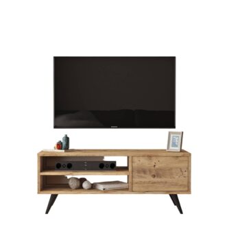 CADDY 1 - Váš ideálny televízny stolík Hľadáte televízny stolík, ktorý by dokonale zapadol do vašej obývačky alebo kancelárie? Predstavujeme CADDY 1 - stolík, ktorý kombinuje funkčnosť s elegantným dizajnom.  Typ tovaru: Stolík TV < strong>Miestnosť: Vhodný pre obývaciu izbu, kanceláriu a pracovňu Materiál: LTD s hrúbkou 18 mm Rozmer:< /strong> 110 x 40 x 44 cm Farba: Borovica Vybavenie: Dvierka plné (skrinka) a regálek< /li> Štýl: Loftové a industriálne prevedenie Tvar: Obdĺžnikový a rovný Počet dverí : 1 dverové  Jeho loftový a industriálny dizajn v kombinácii s borovicovým odtieňom prinesie do vášho interiéru moderný a súčasne útulný nádych. Okrem toho praktické dvierka a regálu ponúkajú dostatok miesta na uskladnenie vašich vecí.