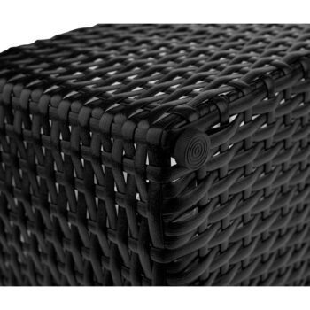 KONDELA Tyrion ratanový kvetináč čierna – Obrázok 9