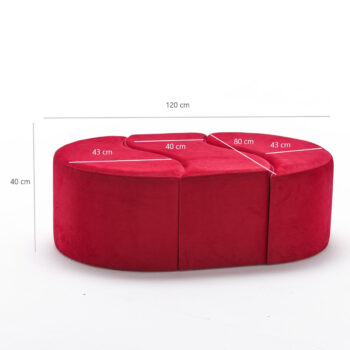 Taburetka Alya Puf Red