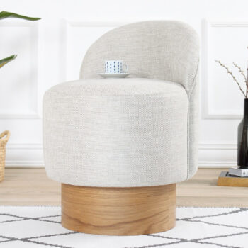 Taburetka Barren Puf Light Grey
