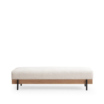 Taburetka Eti Oak Pouffe White
