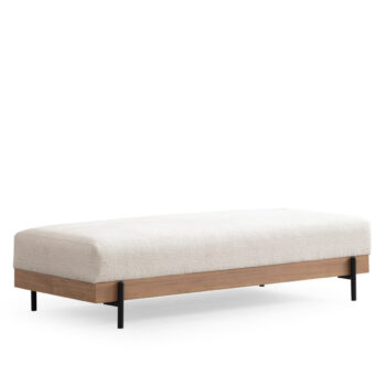 Taburetka Eti Oak Pouffe White