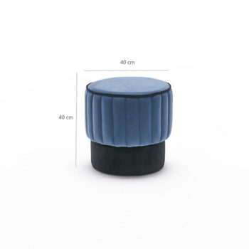 Taburetka Rose Puf Blue