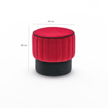 Taburetka Rose Puf Red