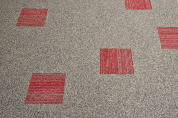 Tapibel, Kobercový štvorec Coral Lines 60380-50 červeno-šedý 50 x 50 cm, chodba / predsieň