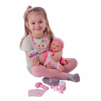 Teddies Choré bábätko 36 cm s doplnkami