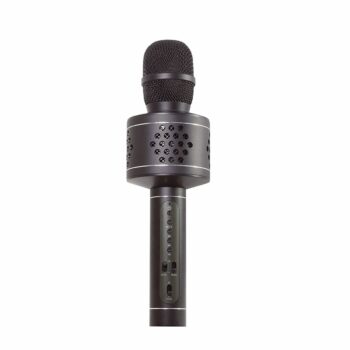 Teddies Mikrofón karaoke Bluetooth, čierna, na batérie, s USB káblom