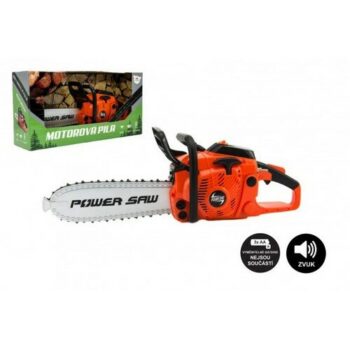 Teddies Motorová píla plast 40cm na batérie so zvukom v krabici 42x21,5x11cm