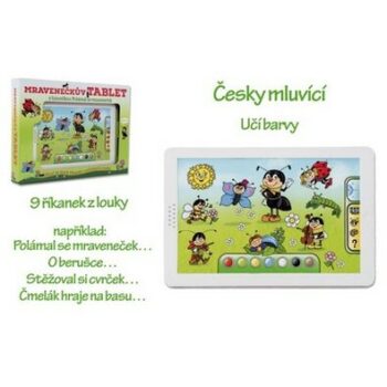 Teddies Mravčekov tablet plast 30x20x2cm na batérie so zvukom v krabici 38x28x4,5cm