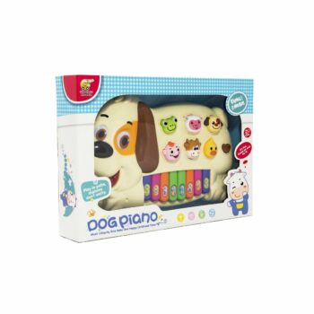 Teddies Pianko psík so zvieratkami so zvukom a svetlom, 28 cm, na batérie