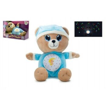 Teddies Plyšový medvedík Uspávačik 32 cm, modrá
