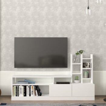 Televízny stolík Dolunay White