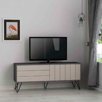 KYOKU TV Stolík: Zmysel pre dizajn v každom detaile Objavte dokonalosť v dizajne s KYOKU TV stolíkom. Navrhnutý pre moderné obývacie izby, tento stolík kombinuje prvotriedne materiály s precíznym spracovaním pre dokonalý vizuálny zážitok.  Typ tovaru: TV stolík Materiál: Vysoká kvalita melamínu, VT laminátu doplneného lesklými kovovými detailom Rozmer: 57 x 139 x 36 cm Farba : Temný antracit v kombinácii s teplým tónom svetlá mocca Funkcia: Intuitívne push to open systém Vybavenie:< /strong> Výklopné priehradky na jednoduché a pohodlné uskladnenie Tvar: Obdĺžnikový a rovný dizajn zdôrazňuje modernú estetiku Hrúbka materiálu: Robustných 18mm garantujúcich odolnosť a stabilitu  Obohaťte svoju obývaciu izbu o KYOKU TV stolík, kde funkčnosť stretáva dokonalý dizajn.