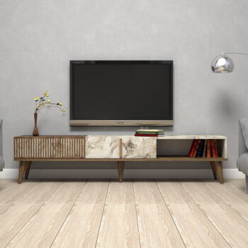 Televízny stolík Milan White Marble