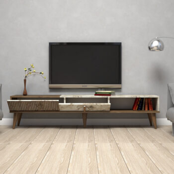 Televízny stolík Milan White Marble