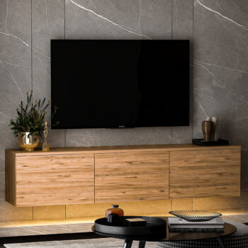 Televízny stolík Neon Illuminated Atlantic Pine