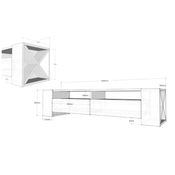 Televízny stolík Sosruko Walnut