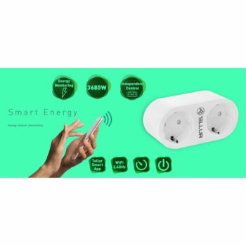 Tellur WiFi Smart AC Dual Plug, Duálna 16 A, 3680 W zásuvka