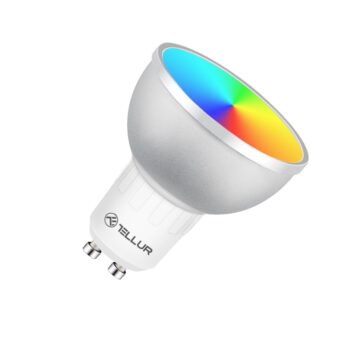 Tellur WiFi Smart LED RGB žiarovka GU10, 5 W, čirá, teplá biela