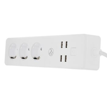 Tellur WiFi Smart Power Strip, 3× 4× USB 4 A, 2200 W, 10 A, 1,8 m predlžovací kábel