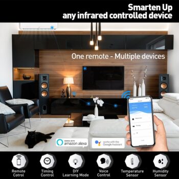 Tellur WiFi Smart Sada pre IR diaľkové ovládanie, snímač teploty a vlhkosti, USB-C, čierna, TLL331241