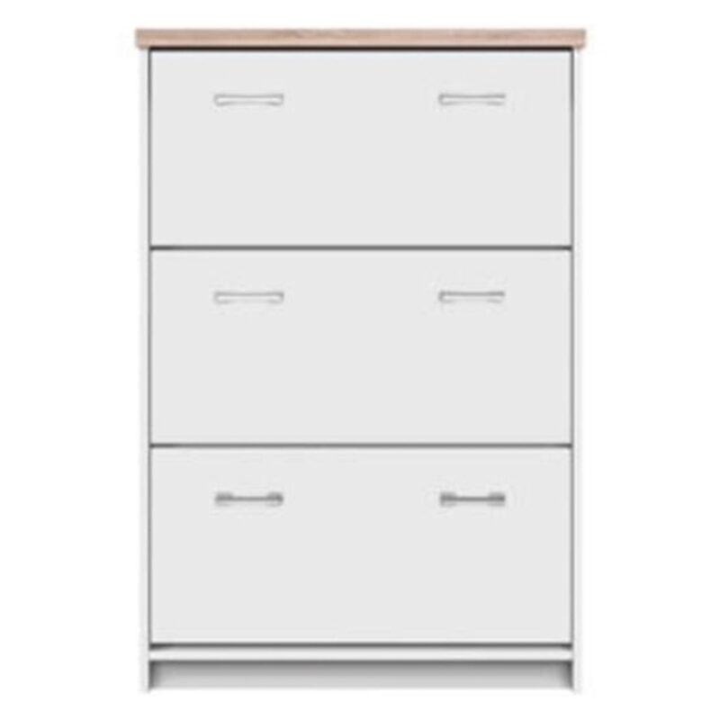 Tempo Kondela Botník 3K, biela/dub sonoma, TOPTY TYP 10 Tempo Kondela Botník 3K, biela/dub sonoma, TOPTY TYP 10